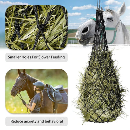 Horse Hay Feeder Net – Slow Feeding Haylage Bag for Stable & Trailer Use