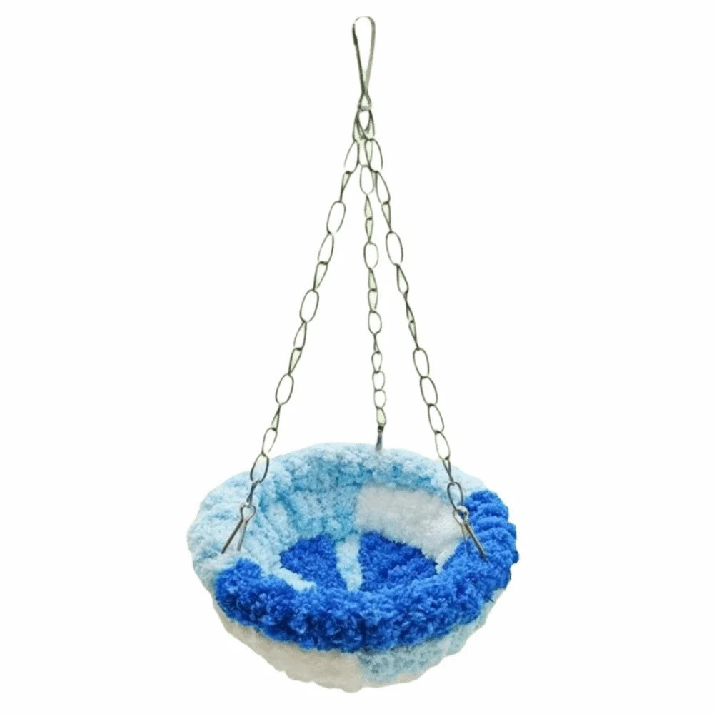 Bird Bed Hideout Warm Bird Hanging Hammock Thicken Bite Resistant Parrot Cotton Nest Comfortable Soft Bird Cage Swing Bird Cage