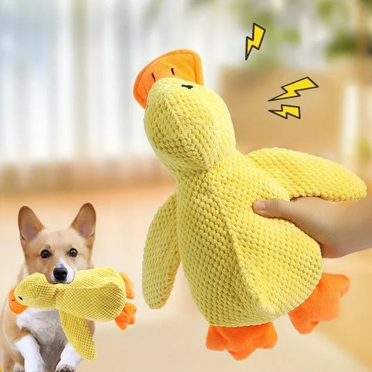 Squeaky Plush Duck Toy for Dogs – Teeth Grinding & Stress Relief Companion Toy