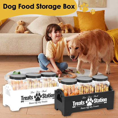 Pet Food Storage Jars – 3PCS Treat Container Set for Dog Biscuits & Cat Treats