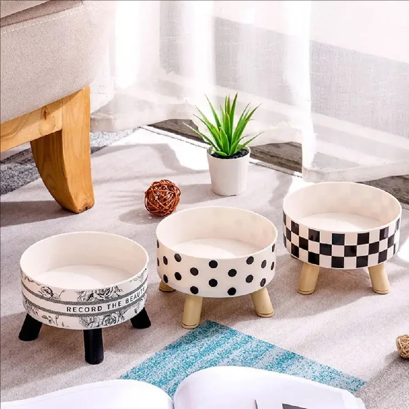 Stainless Steel Elevated Dog Bowls – Raised Food and Water Feeder for Pets
