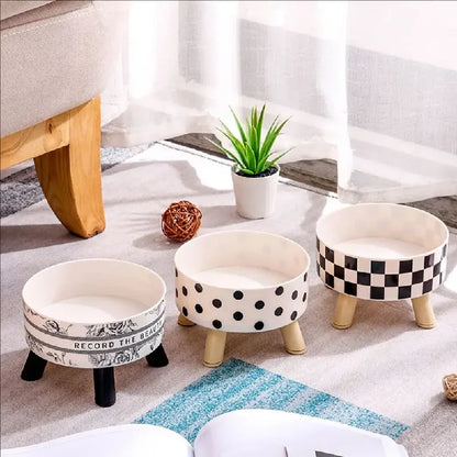 Stainless Steel Elevated Dog Bowls – Raised Food and Water Feeder for Pets