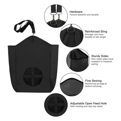 Animal Hay Bag – Adjustable Opening Slow Feeder for Small & Large Livestock