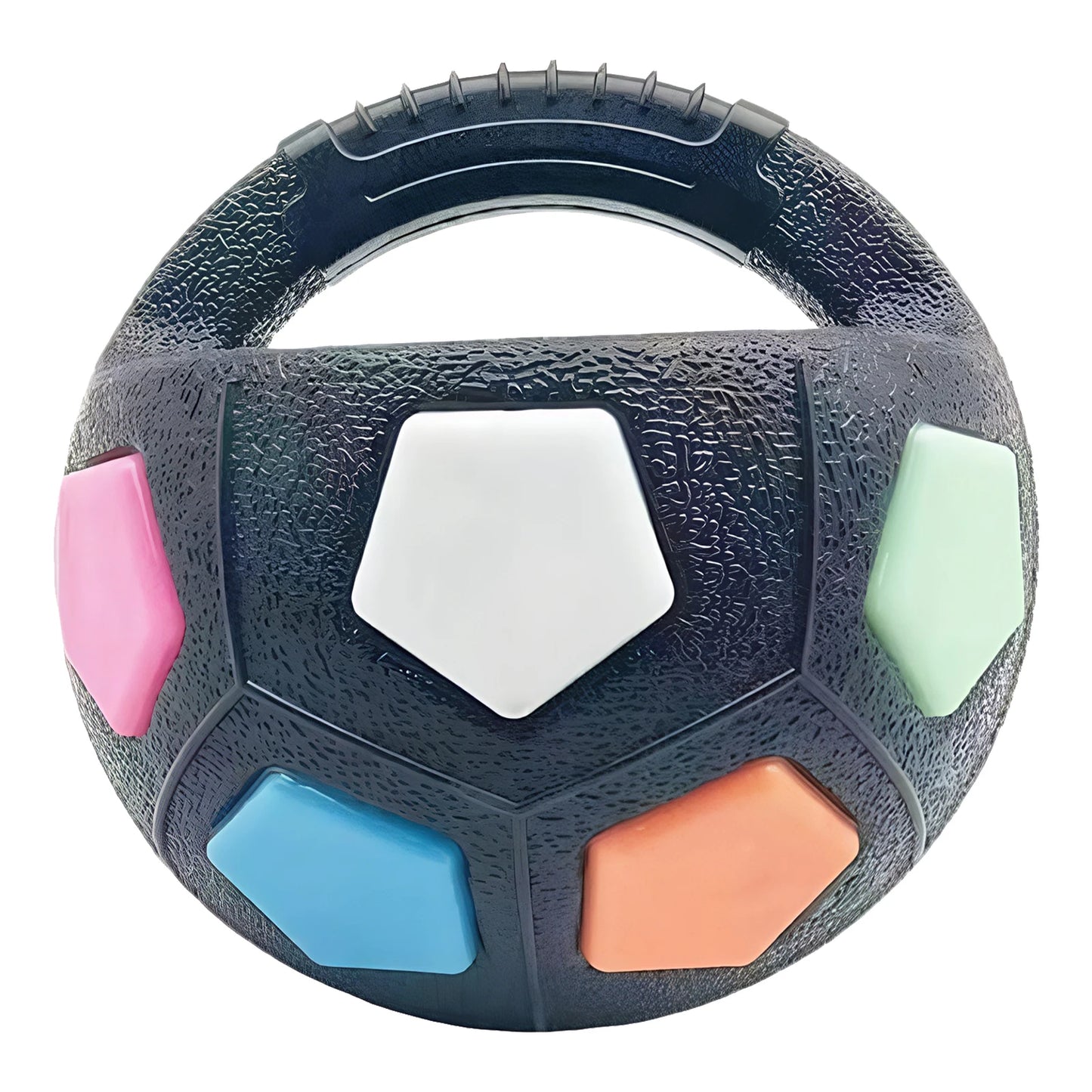 Durable Dog Ball Toy – Easy-Grip Rubber Football for Chewing & Interactive Play