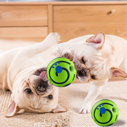 Giggle Sound Dog Ball – Interactive Wobble Toy for Active Dogs