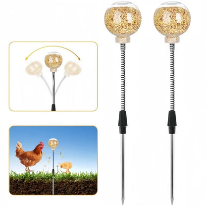 2PCS Chicken Pecking Toy Set – Automatic Treat Ball Feeders for Chickens & Ducks