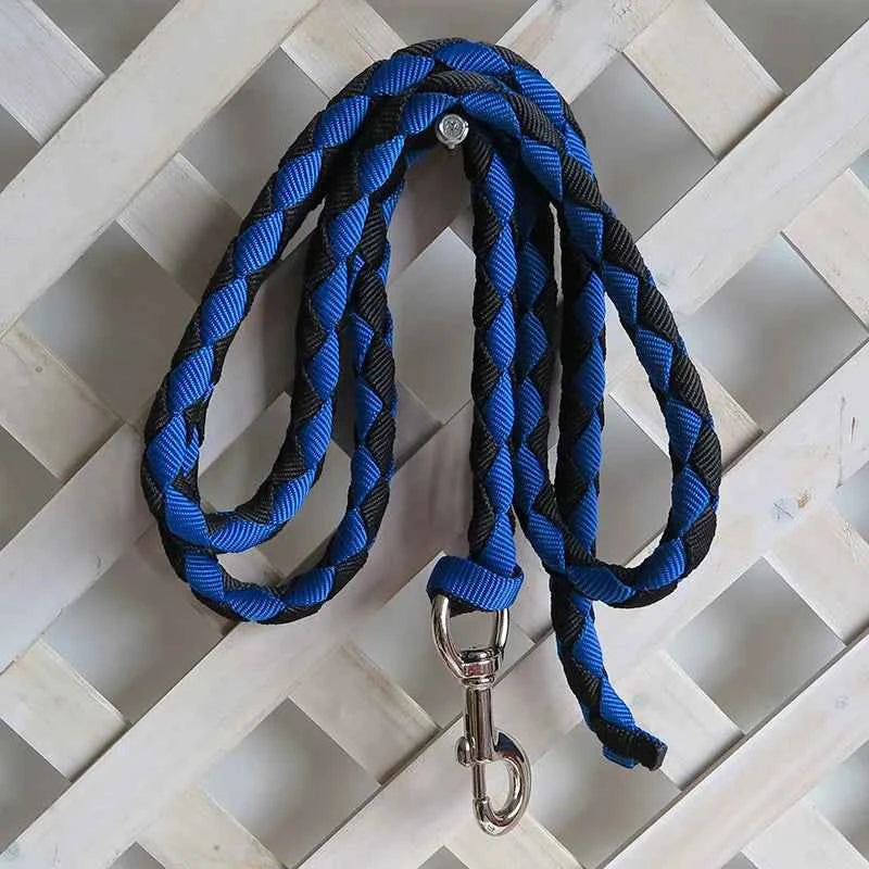 2m/2.5m/3m Braided Horse Rope Horse Leading Rope Braid Horse Halter With Brass Snap Equestrian Horse Riding Equipments