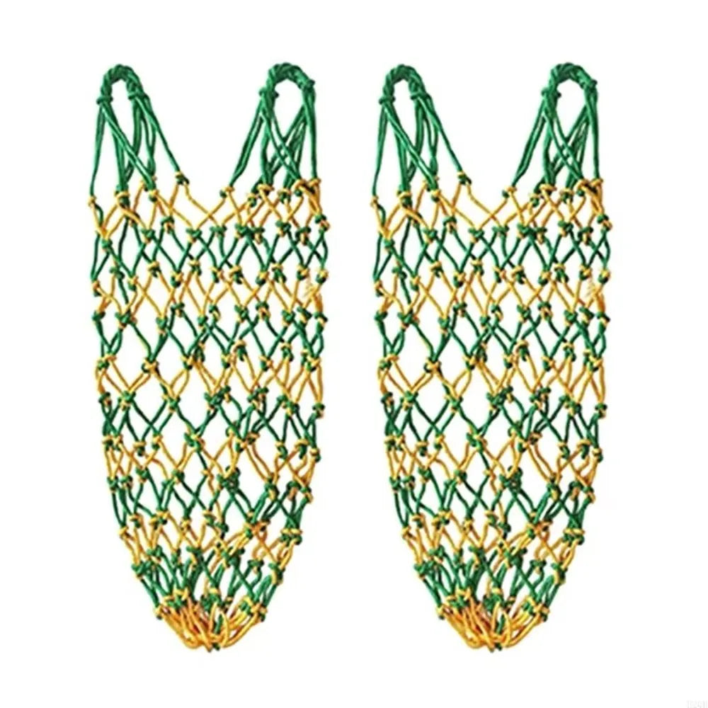 2PCS Horse Hay Bags – Large Capacity Slow Feed Hanging Nets for Livestock