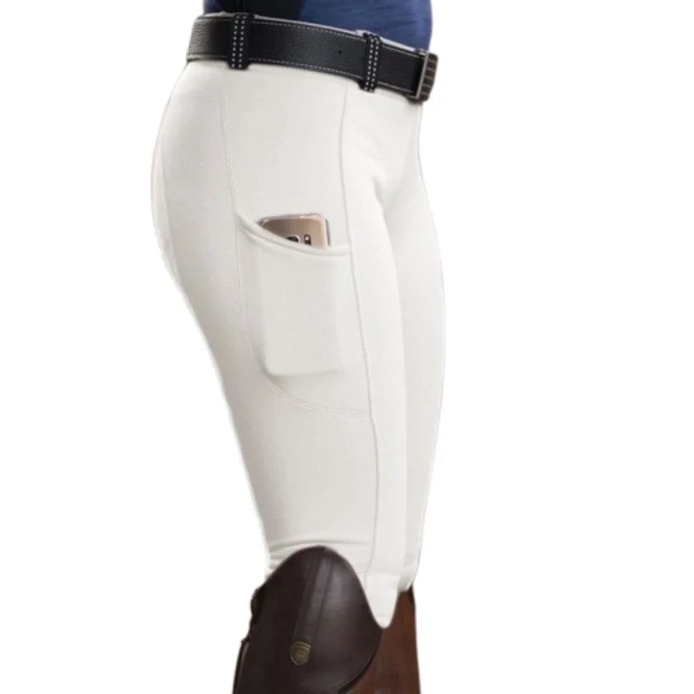 Anti-pilling Equestrian Pants Hip Lift Elastic Horse Racing Trousers Skinny with Phone Pocket Sports Leggings Horses Accessories
