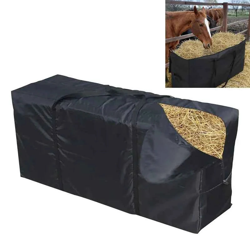 1 Pcs Hay Bale Waterproof Capacity Bag for Horse Cattle Goats Sheep Hay Bag with Waterproof Layer