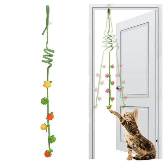 Hanging Catnip Ball with Bell – Retractable Interactive Toy for Cats & Kittens