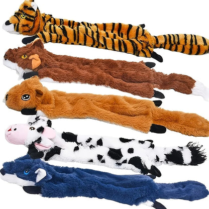 Crinkle Squeaky Dog Chew Toy – 45cm Stuffing-Free Plush Animal Toy