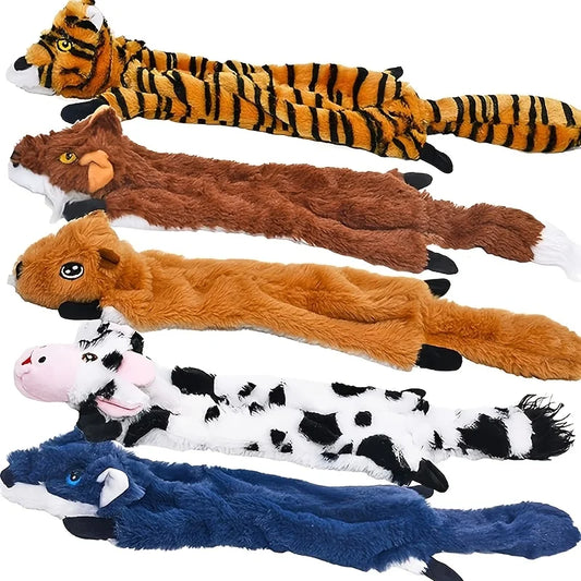 Crinkle Squeaky Dog Chew Toy – 45cm Stuffing-Free Plush Animal Toy