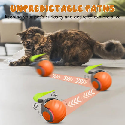 Speedy Tail 2.0 Electric Cat Toy – Automatic Rolling Ball with Dual Speed Modes