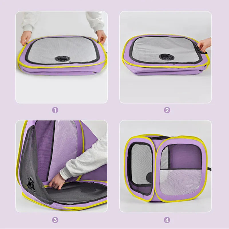 Pet Drying Box Cat Bath Blow Anti-escape Artifact for Puppies and Dogs Blow Drying Bag Household Water Dryer Portable Cat Cage