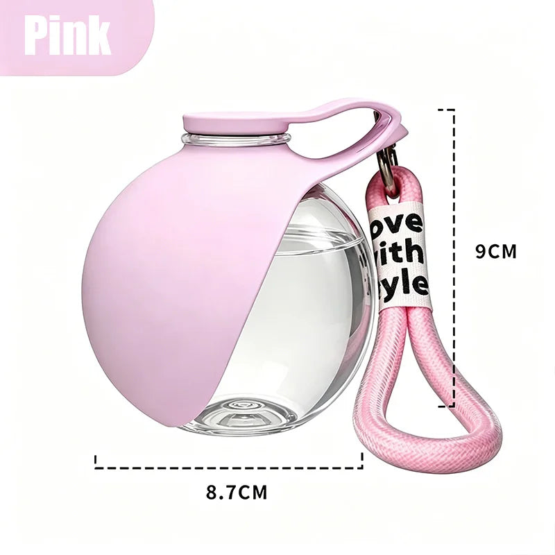 Travel Pet Water Bottle – 2-in-1 Dog Drinking Bottle with Hook & Collapsible Bowl