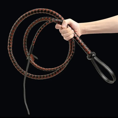 240CM Genuine Leather Horse Riding Whip Bull Whip Cowhide for Western Style Horse Training And Performance