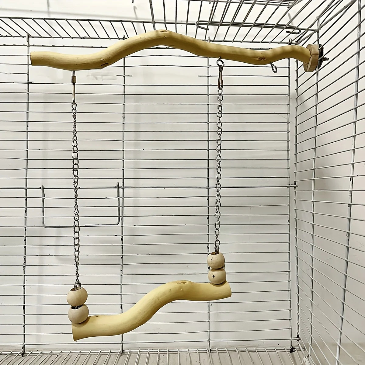 Parrot Suspension Bridge – Wooden Swing & Perch Toy for Budgies, Lovebirds & Cockatiels