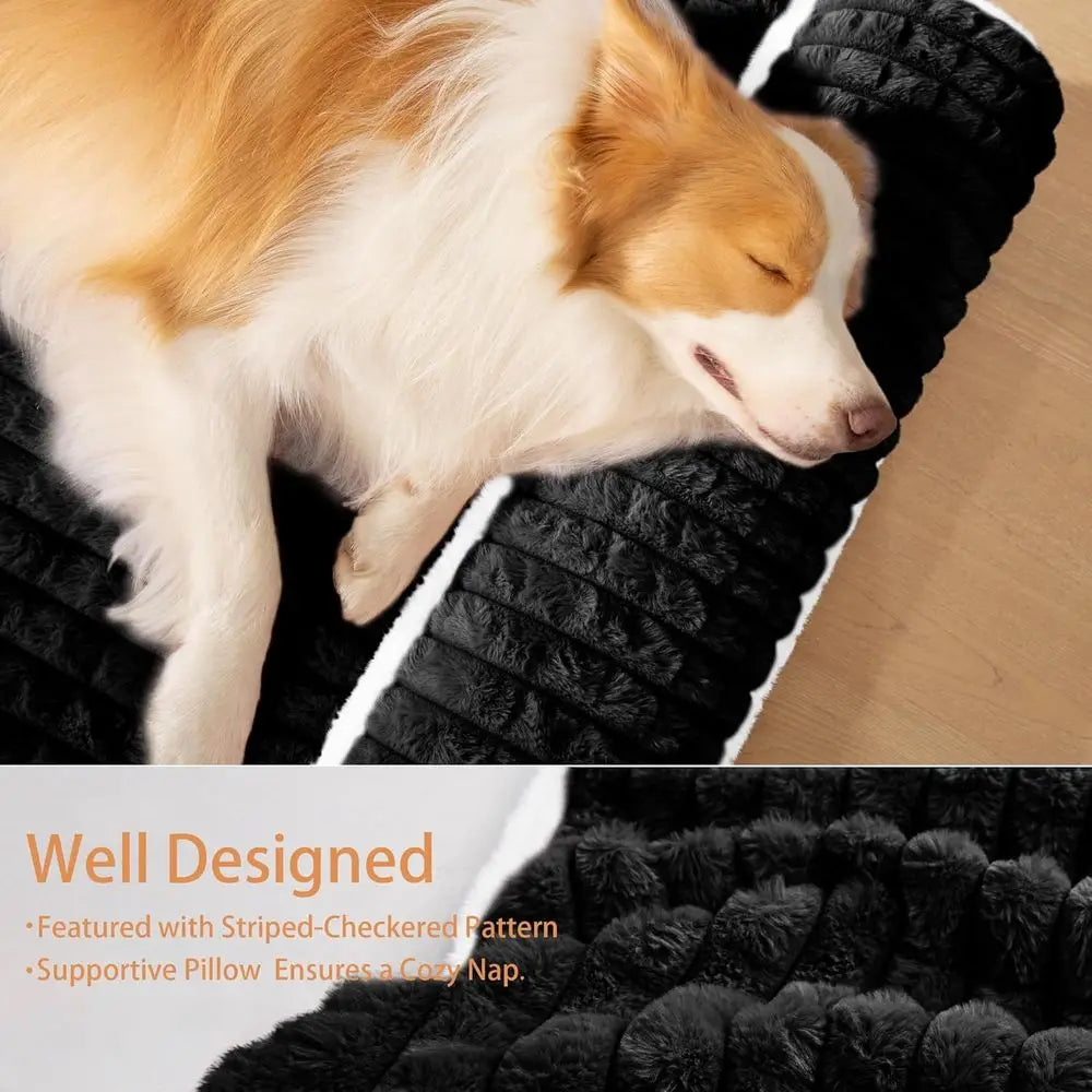 XL Dog Bed with Washable Cover – Comfortable Waterproof Orthopedic Pet Bed