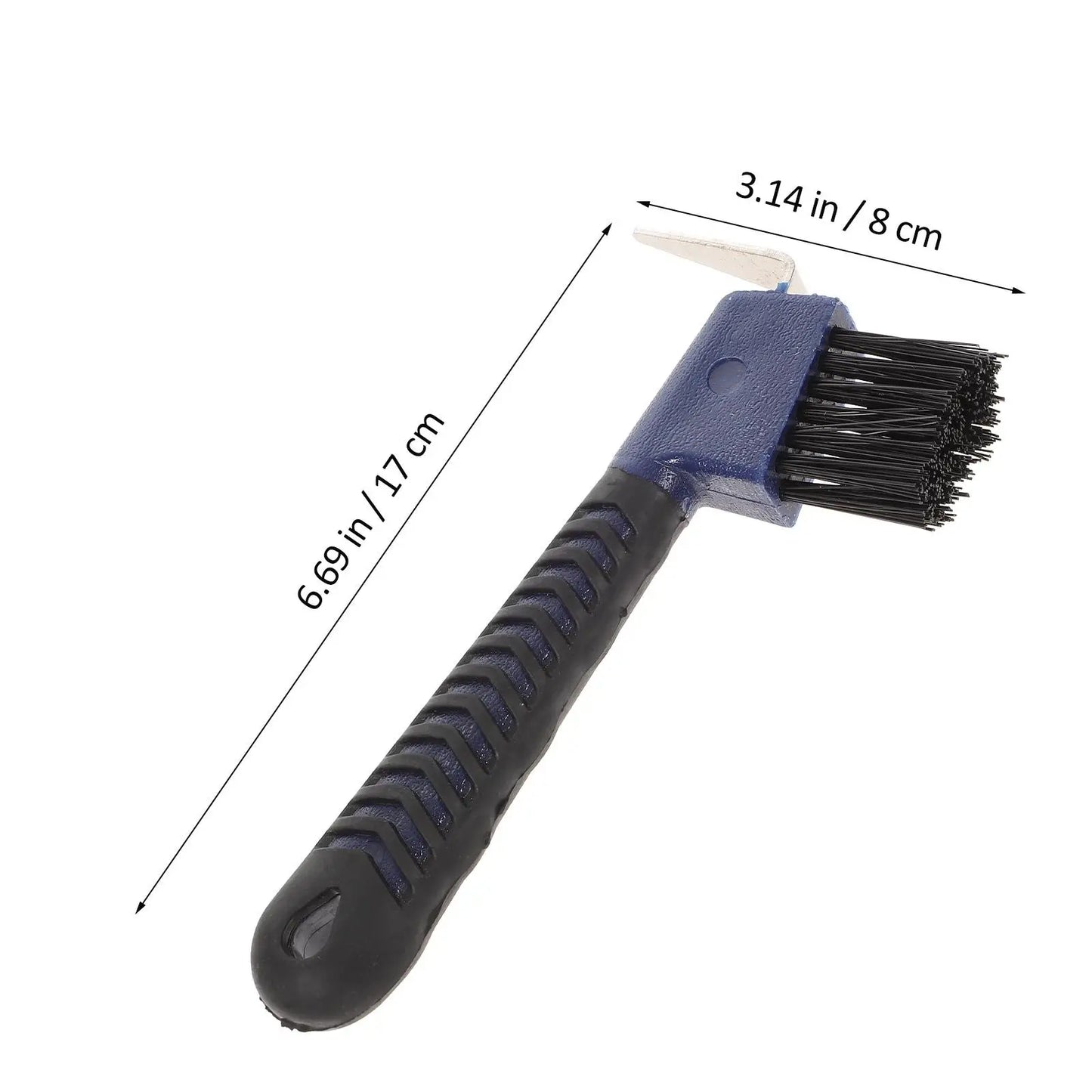 Stainless Steel Hoof With Brush Comfortable Grip Horse Hoof Durable Nylon Bristle Horse Grooming Tools Hoof Cleaning