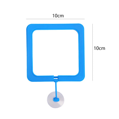 Aquarium Feeding Ring Fish Tank Station Floating Food Tray Feeder Square Circle Accessories Fish Foods Feeder With Suction Cup