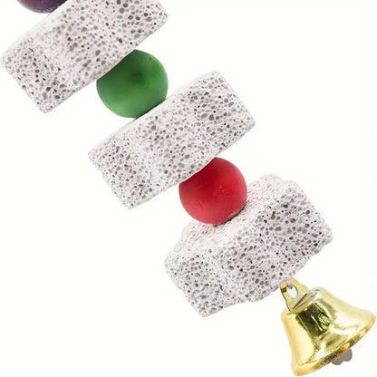 Bird Cage Molar Toy – Flower Grinding Stone for Parakeets & Small Pets