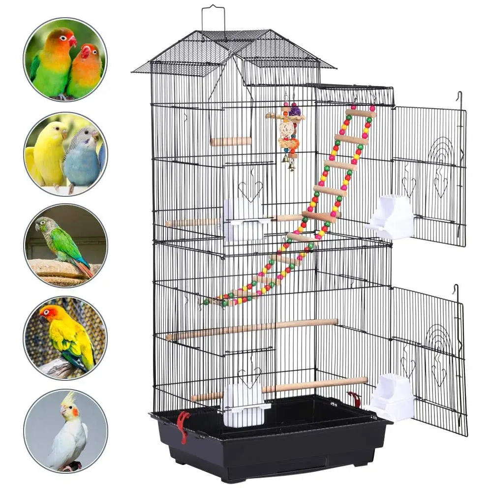 39" Parrot Cage – Spacious Flight Cage for Green Cheek Conures & Sun Parakeets