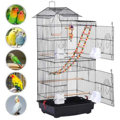 39" Parrot Cage – Spacious Flight Cage for Green Cheek Conures & Sun Parakeets