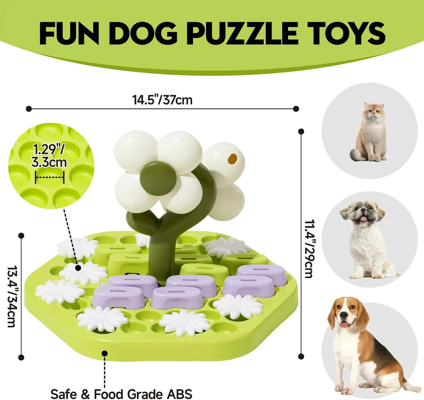 MEWOOFUN Advanced Dog Puzzle Toy – IQ Training & Treat Dispensing Slow Feeder