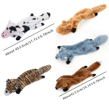 Crinkle Squeaky Dog Chew Toy – 45cm Stuffing-Free Plush Animal Toy