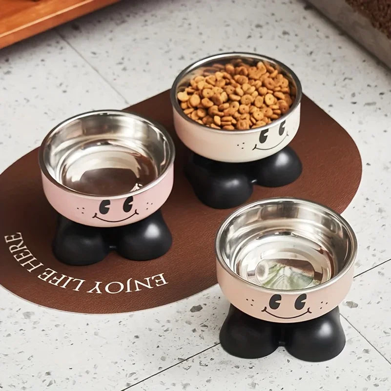 Adjustable Elevated Pet Bowl – Stainless Steel Food & Water Feeder for All Sizes