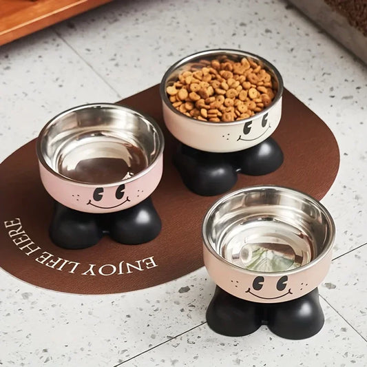 Adjustable Elevated Pet Bowl – Stainless Steel Food & Water Feeder for All Sizes