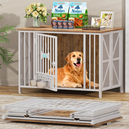Assembly-Free Dog Kennel – Foldable Furniture-Style Crate for Large Dogs