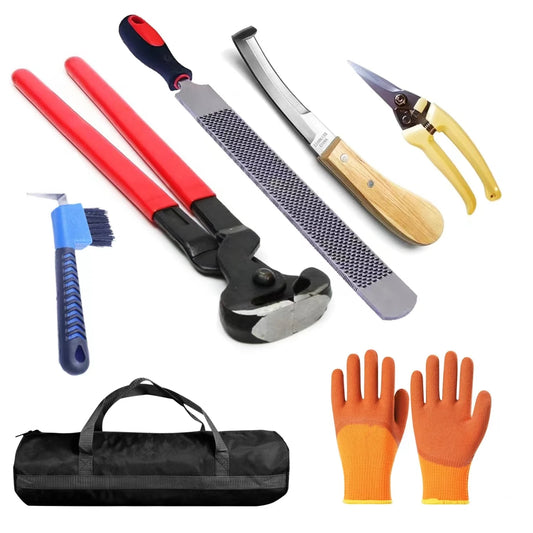 Professional Horse Hoof Tools – Farrier Kit with Hoof Rasp, Nippers & Knife