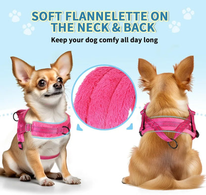 Small Dog No-Pull Harness Set – Reflective Soft Vest with Matching Leash