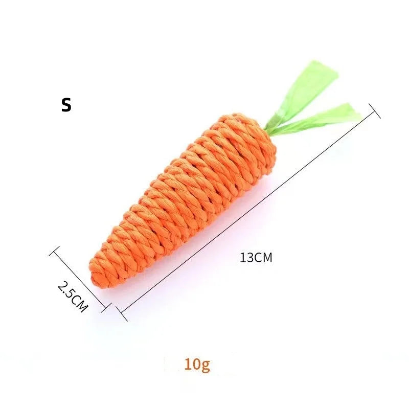 Interactive Cat Carrot Toy – Sound Teething Stick for Chewing & Play