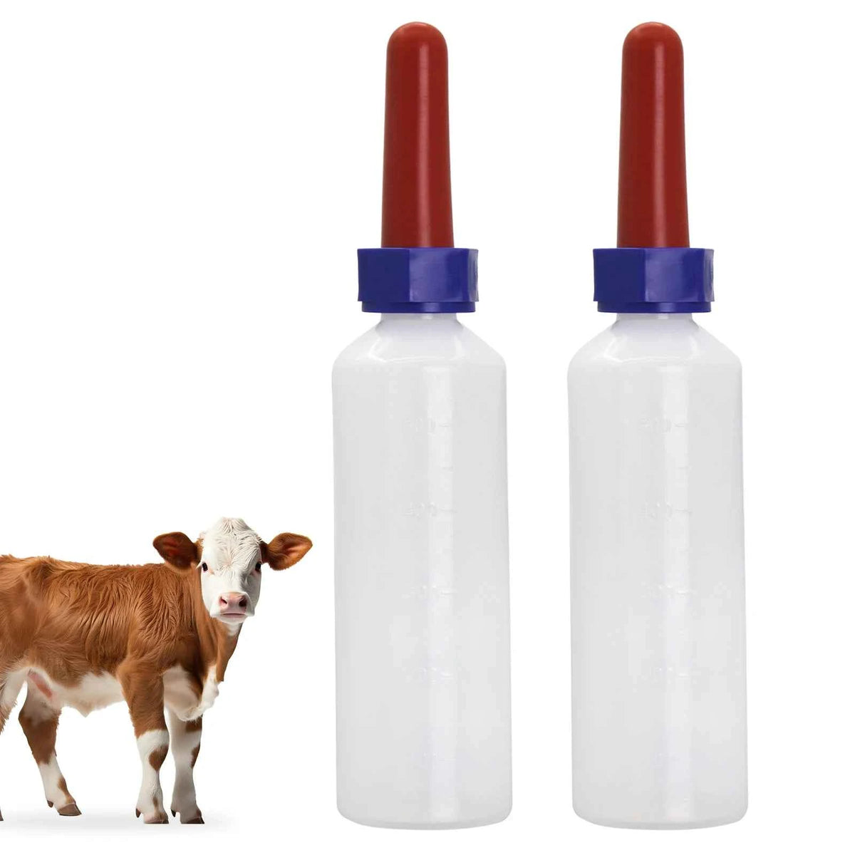 1/2PCS 500ml/1000ml Sheep Lamb Bottle Calf Piglet Feeding Bottle Calf Milk Feeder Bottle with Nipple Farm Animals Feeding