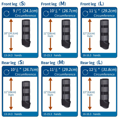 Equestrian Horse Leg Guards – Anti-Collision Shock Absorption Boots