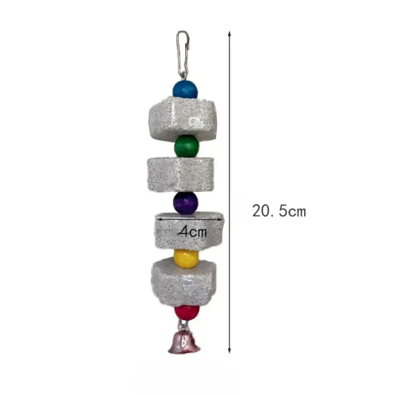 Bird Cage Molar Toy – Flower Grinding Stone for Parakeets & Small Pets