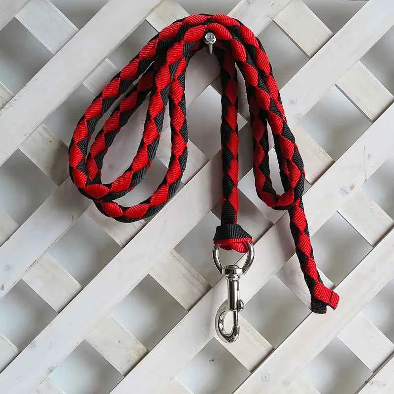 2m/2.5m/3m Braided Horse Rope Horse Leading Rope Braid Horse Halter With Brass Snap Equestrian Horse Riding Equipments