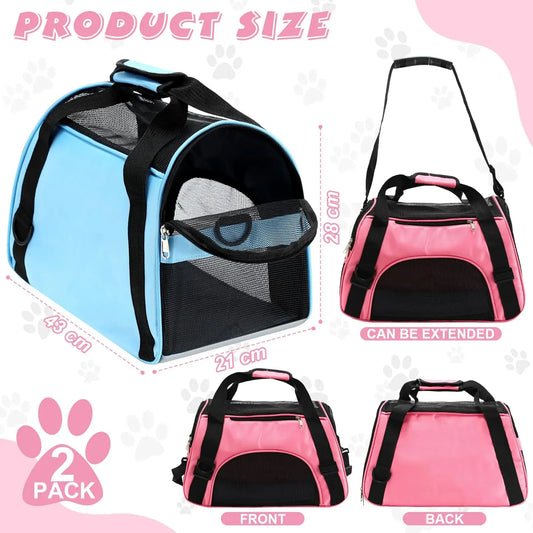 Breathable Mesh Pet Transport Bag for Cats & Small Dogs – Portable Foldable Carrier