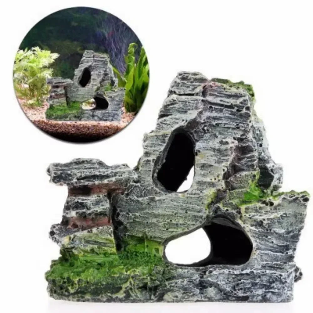 Fish Tank Landscape Ornament – Simulation Wine Barrel Cave Decoration