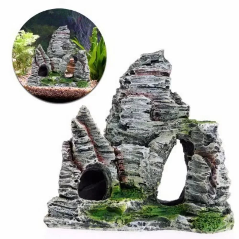 Fish Tank Landscape Ornament – Simulation Wine Barrel Cave Decoration