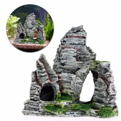 Fish Tank Landscape Ornament – Simulation Wine Barrel Cave Decoration