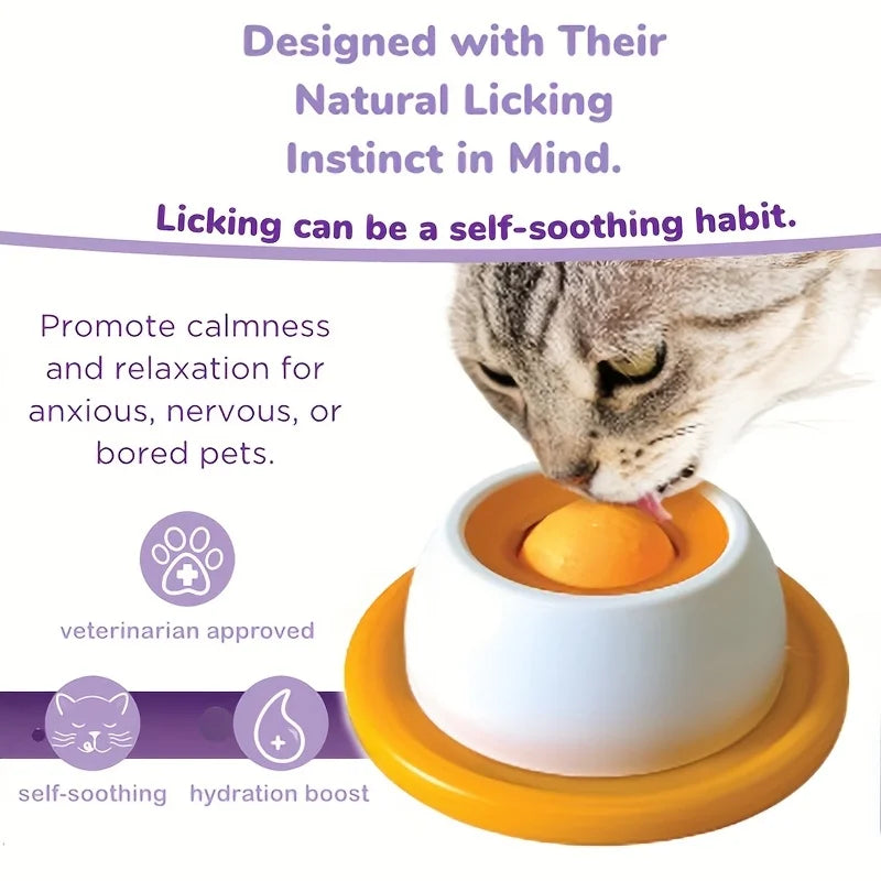 Interactive Pet Lick Plate – Slow Energy Consumption & Dental Care Feeder