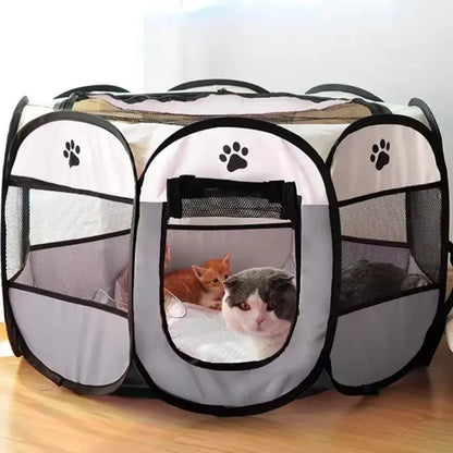 Portable Foldable Pet Tent Kennel Octagonal Fence Puppy Shelter Easy To Use Outdoor Easy Operation Large Dog Cages