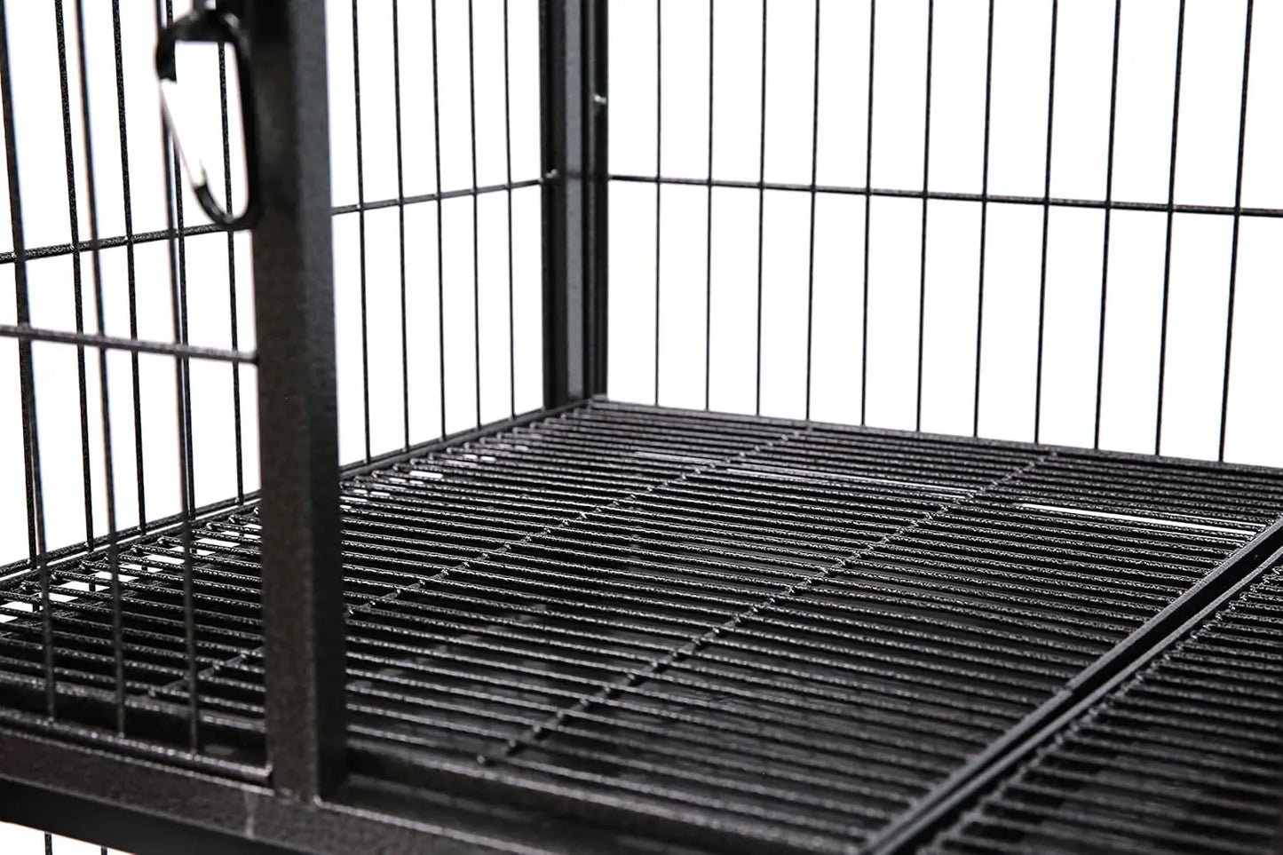 Two-Story Dog Crate – Secure Indoor Kennel for Small Dogs with Lockable Wheels**