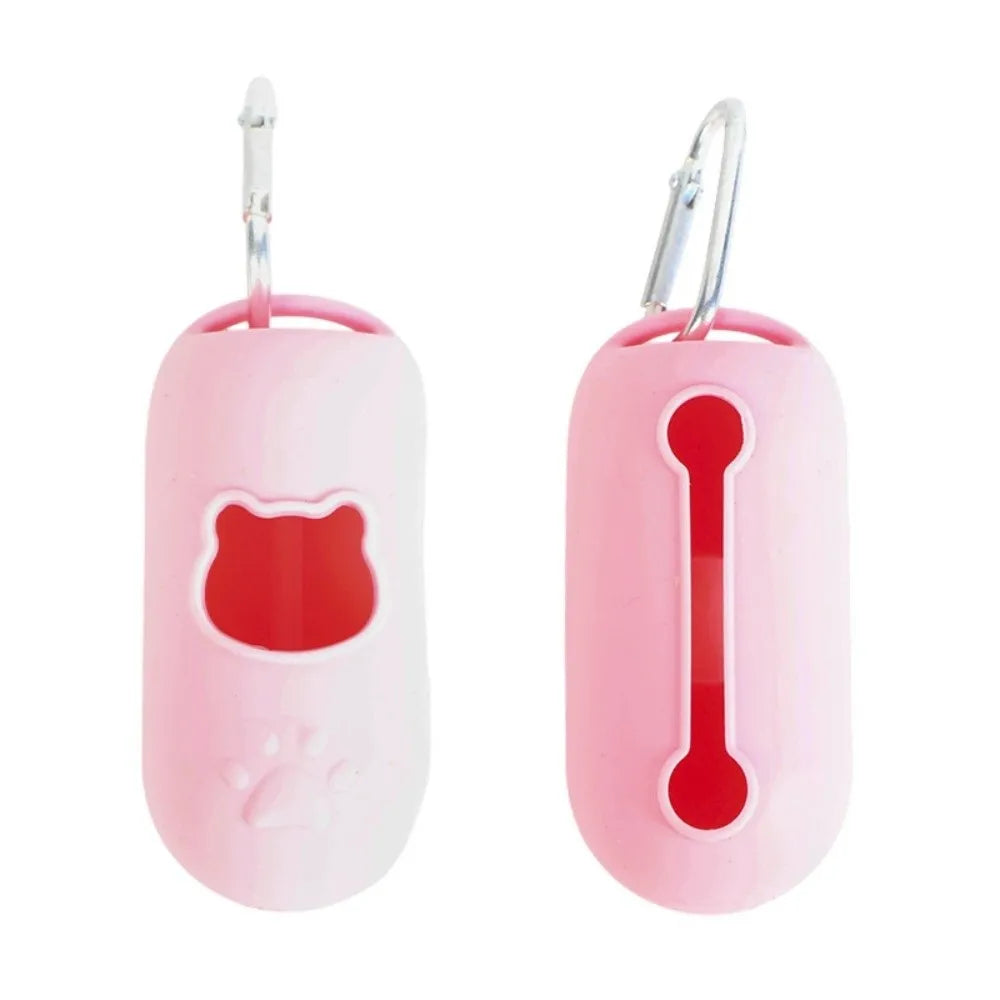 Portable Pet Waste Bag Holder – Silicone Dog Garbage Bag Dispenser with Clip