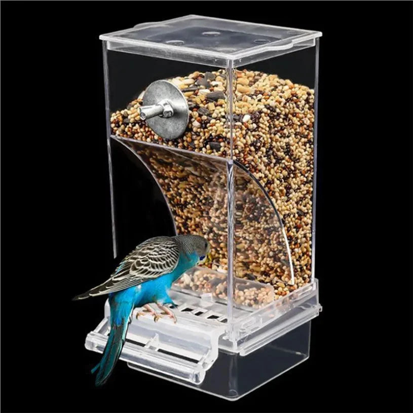 Acrylic Bird Food Container – No-Mess Feeder for Parrots & Small Birds