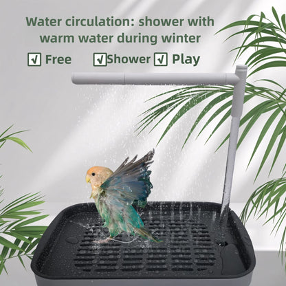 Bird Bathing Basin – Recirculating Water Shower for Parrots and Small Birds
